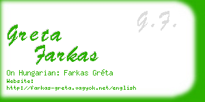greta farkas business card